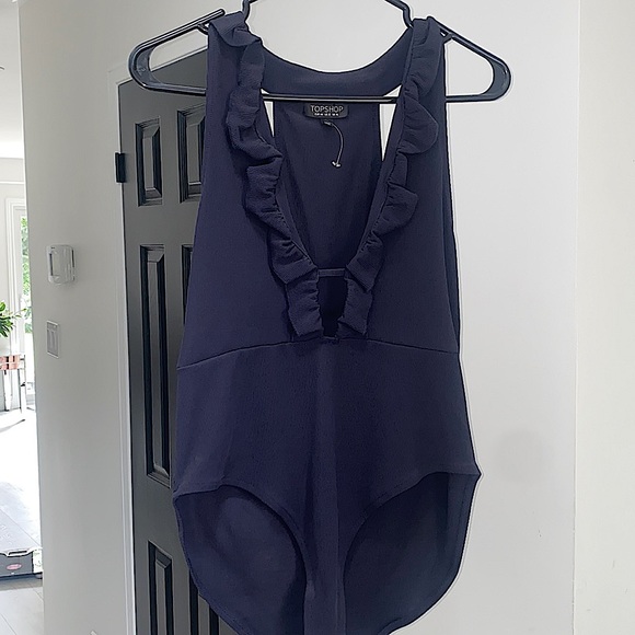 Top Shop body suit - Navy Blue Never worn - Picture 1 of 1